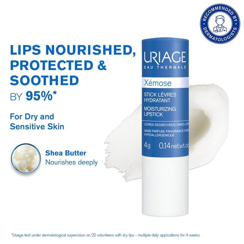 Uriage Xemose Lip Balm Shea Butter Vitamin C Dermat Recommended for Very Dry Sensitive Chapped Lips, 4g, Buy from Indicrest