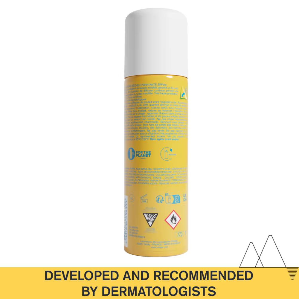 Uriage Bariesun Moisturizing Dry Touch Sunscreen Spray Mist SPF50+ with Vitamin E Dermat Recommended, 200ml