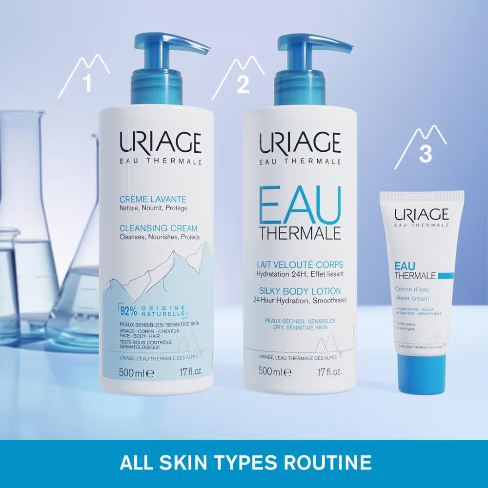 Uriage Daily Moisturizing Body Wash with Shea Butter Dermatological Cleanser for Face, Body & Hair, 500ml