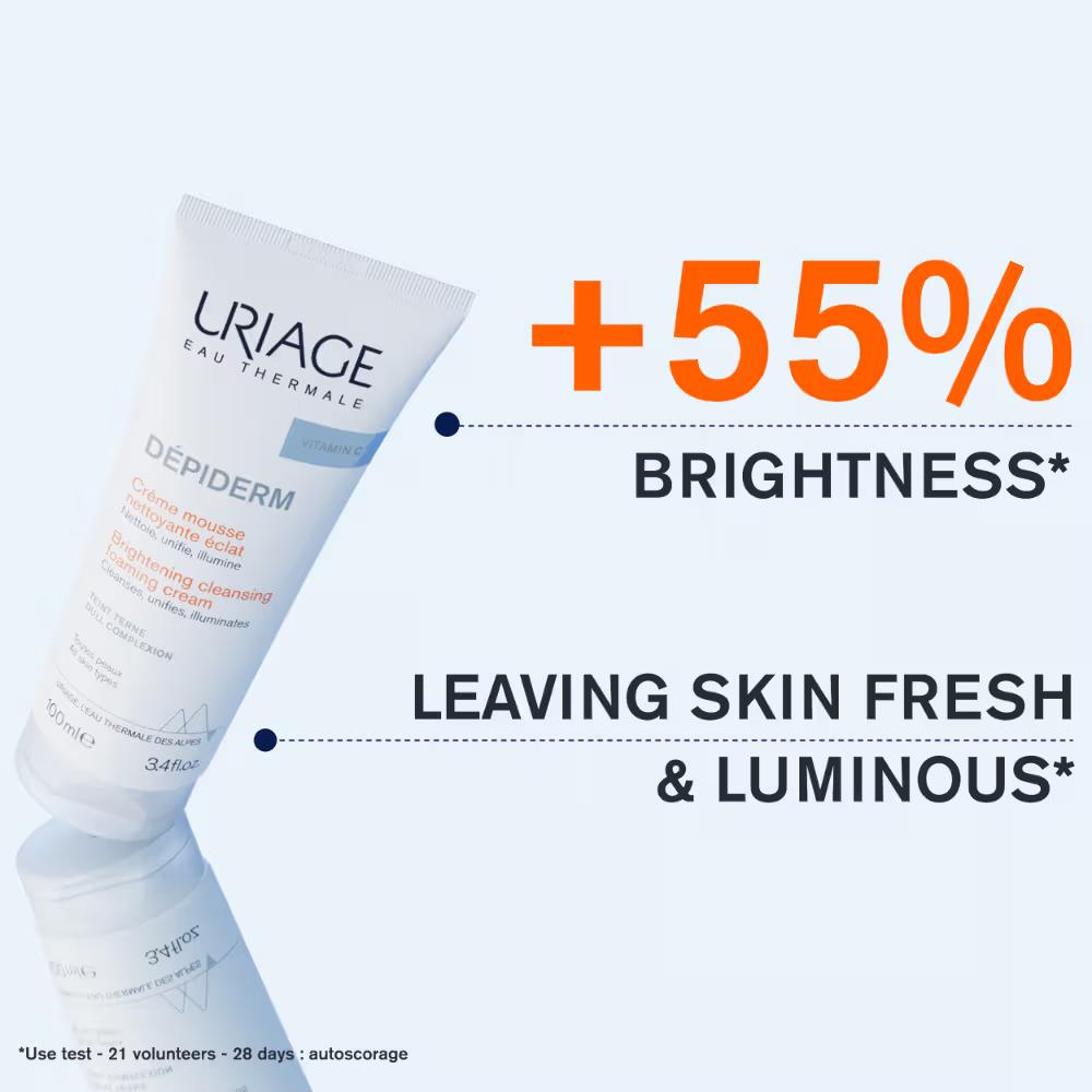 Uriage Depiderm Brightening Face Wash with Vitamin C Niacinamide Boosts Radiance Reduces Melasma, 100ml