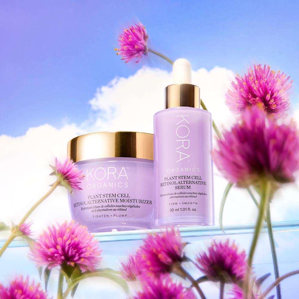 Kora Organics Plant Stem Cell Retinol Altertive Serum Firms Smooths Protect With Bakuchiol Rosehip, 30