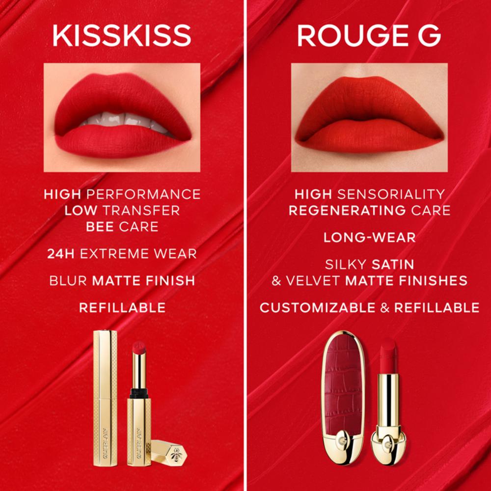 Guerlain Kisskiss Honey-Infused Intense Lipstick - 396 Peony Kiss, 1.85g