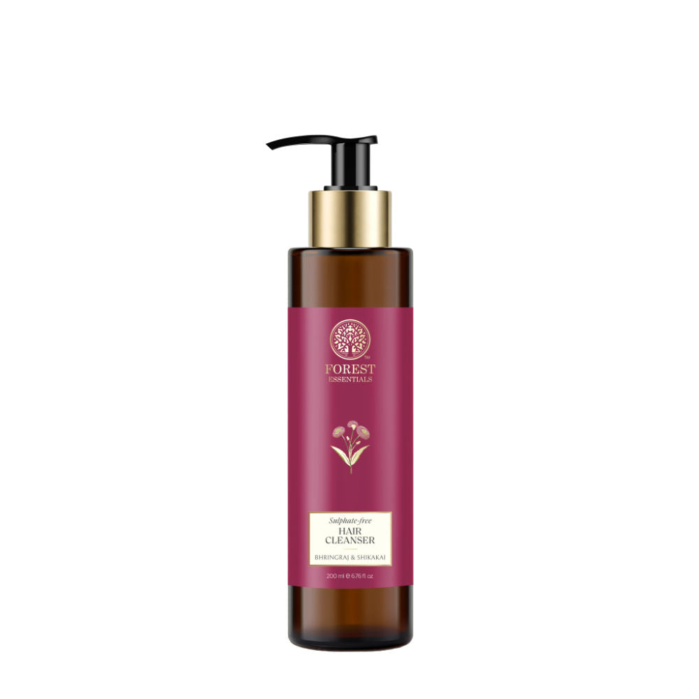 Forest Essentials Hair Cleanser Bhringraj & Shikakai - Ayurvedic Anti Dandruff Shampoo Sulphate Free, 200ml, Buy from Indicrest