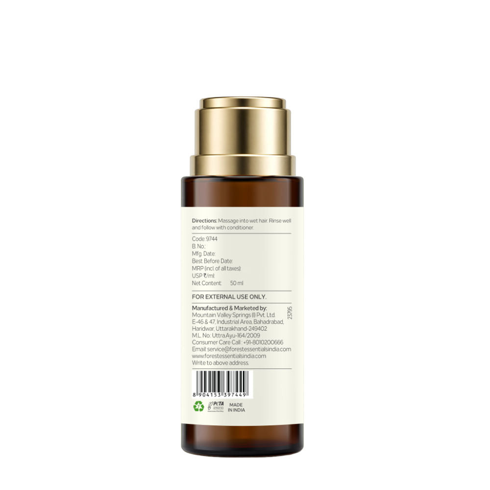 Forest Essentials Hair Cleanser Bhringraj & Shikakai - Ayurvedic Anti Dandruff Shampoo Sulphate Free, 50ml