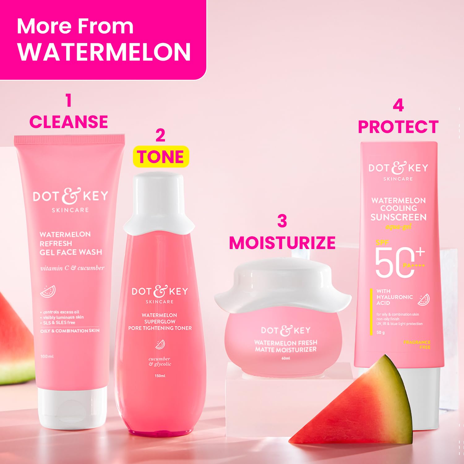Dot & Key Watermelon + Glycolic Acid Pore Tightening Toner, 150ml Buy at Indicrest Image 3