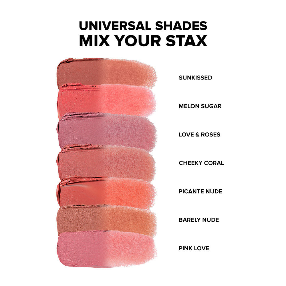 Nudestix Stax All Over Color Blush Balm - Barely Nude, 2.5g