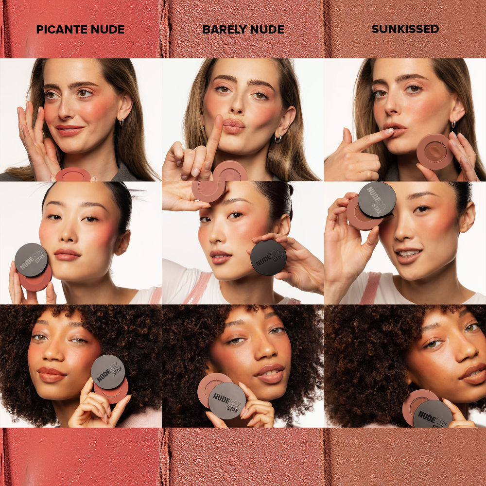 Nudestix Stax All Over Color Blush Balm - Barely Nude, 2.5g
