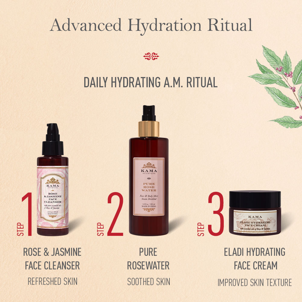 Kama Ayurveda Pure Rose Water Toner- Tightens Pores & Balances pH, 200ml