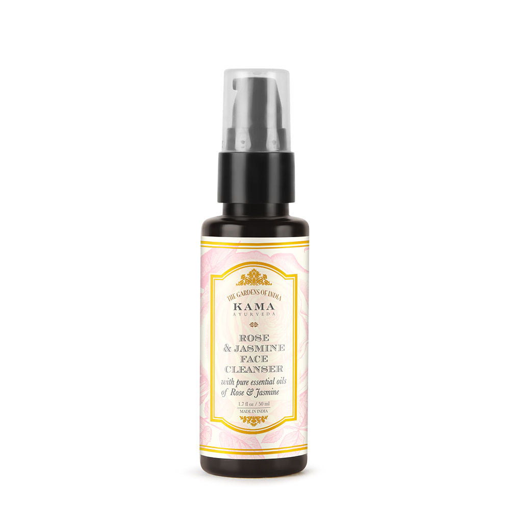 Kama Ayurveda Rose Jasmine Face Cleanser For Clear Skin- Gentle & Hydrating Face Wash, 50ml, Buy from Indicrest