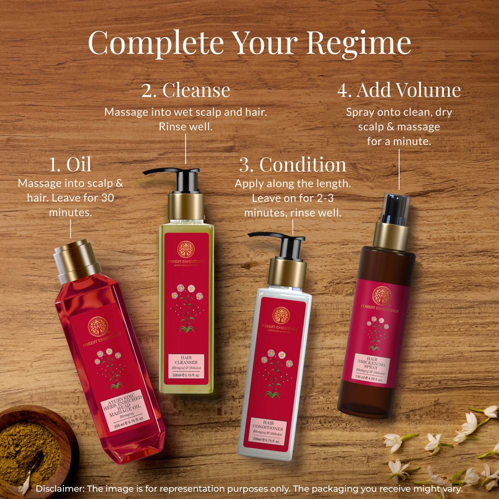 Forest Essentials Hair Thickening Spray Bhringraj & Shikakai - Promotes Regrowth, Controls Hair Fall, 50ml