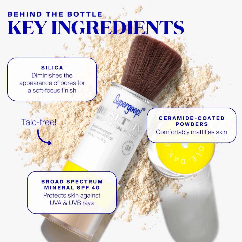 Supergoop, Resetting 100% Mineral Powder SPF 35 - Translucent, 4.25g
