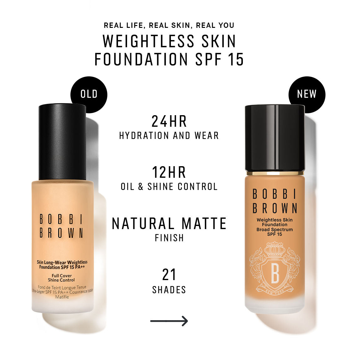 Bobbi Brown Mini Weightless Skin Natural Matte Finish Foundation SPF 15 - Warm Honey, 13ml