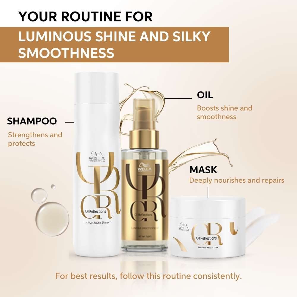 Wella Professionals Oil Reflections Luminous Reveal Shampoo, 250ml Buy at Indicrest Image 7
