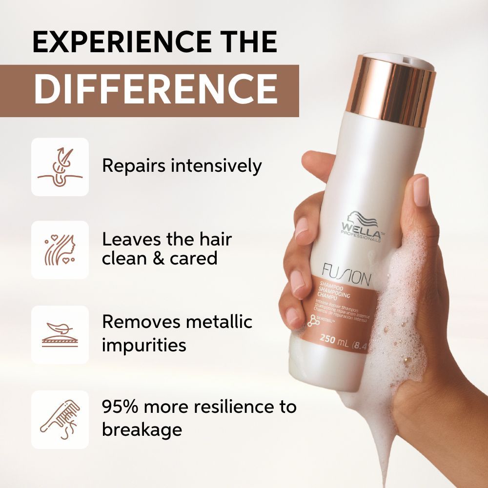 Wella Professionals Fusion Intense Repair Shampoo, 250ml Buy at Indicrest Image 2