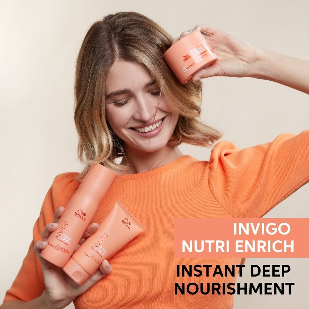 Wella Professionals Invigo Nutri Enrich Shampoo For Dry, Frizzy & Damaged Hair With Goji Berry, 250ml Buy at Indicrest Image 10