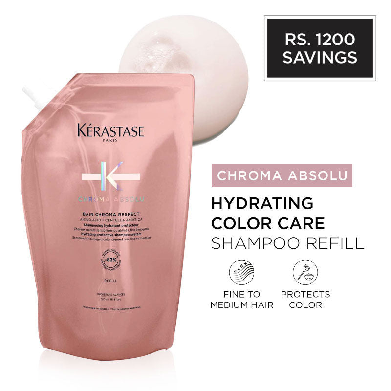 Kérastase Chroma Absolu Respect Shampoo For Colour Protection,Sulphate-Free, 500ml, Buy from Indicrest