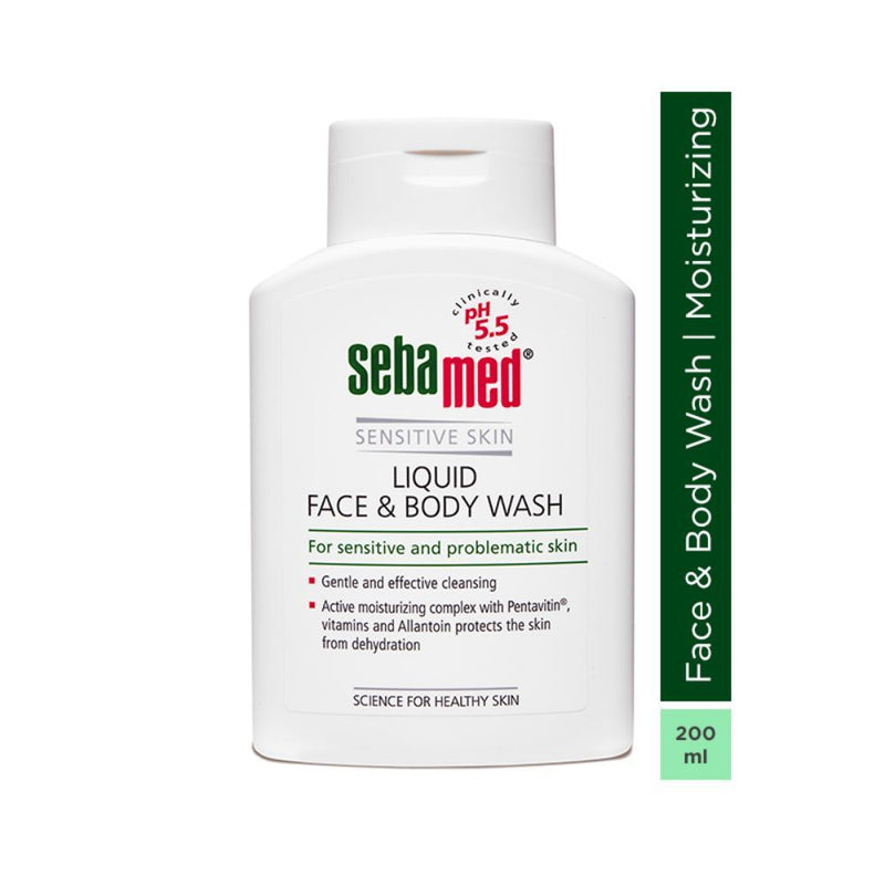 Sebamed Liquid Face & Body Wash, PH 5.5, Soap Free, Sensitive Skin, Active Moisturising Complex, 200ml Buy at Indicrest
