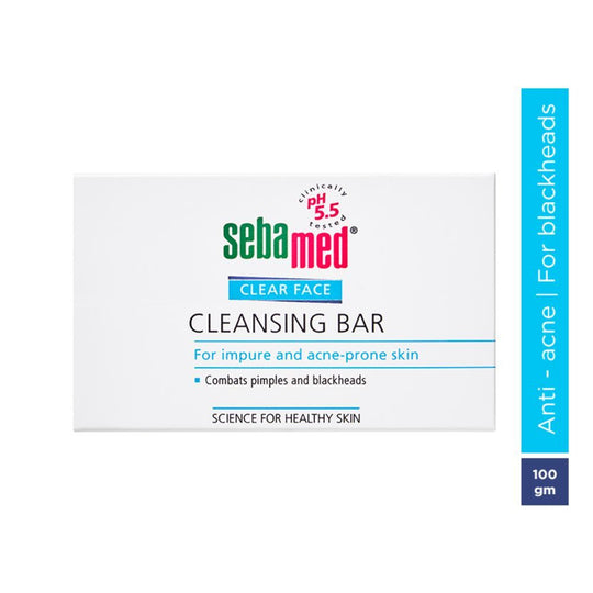 Sebamed Clear Face Cleansing Bar, PH 5.5, Reduces Pimples & Blackheads, Vitamin E, 100g Buy at Indicrest