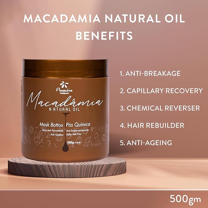 Floractive Profissional Macadamia Natural Oil Mask Botox, 500g Buy at Indicrest Image 4
