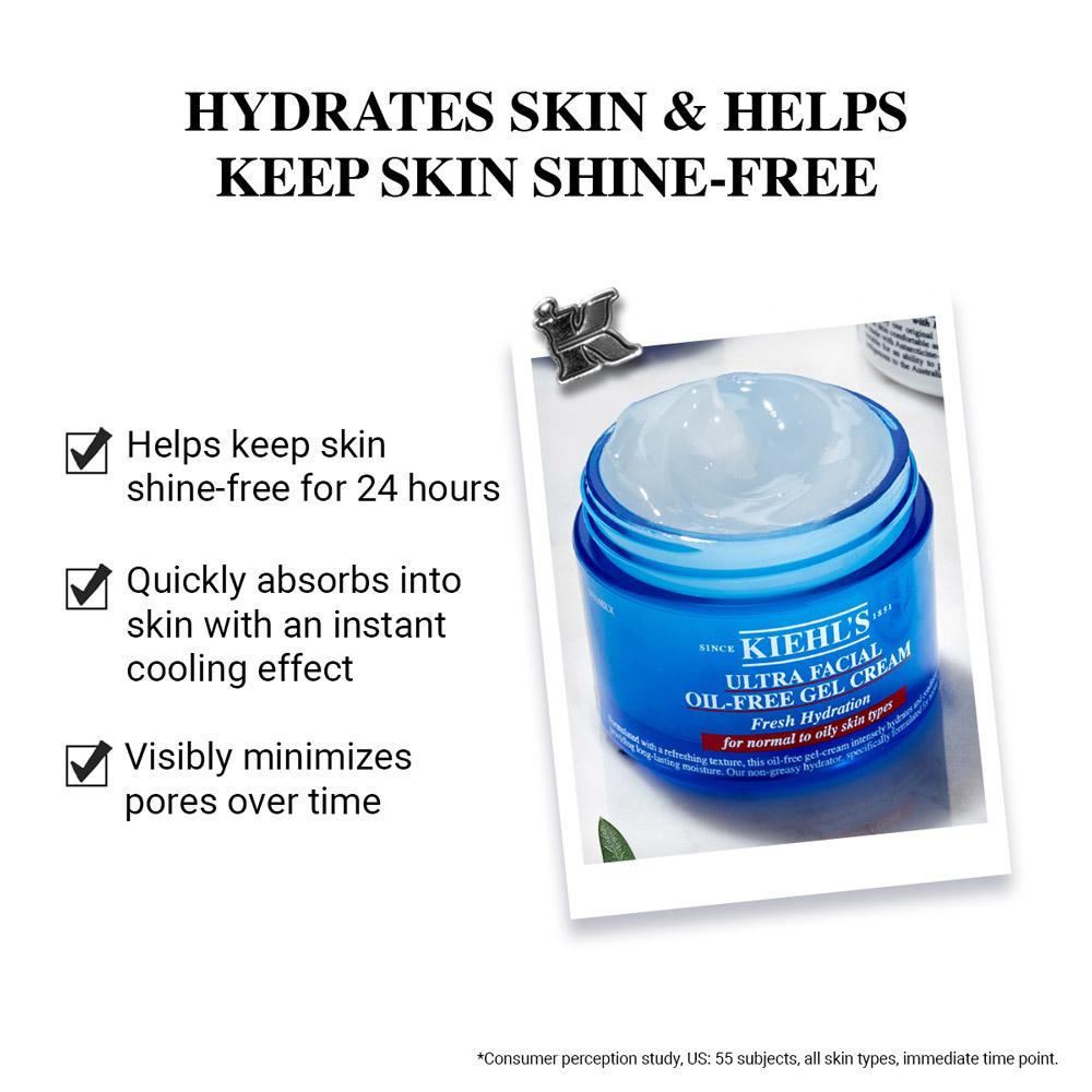 Kiehl's Ultra Facial Oil Free Gel Cream With 24 Hour No Shine Hydration, 125ml