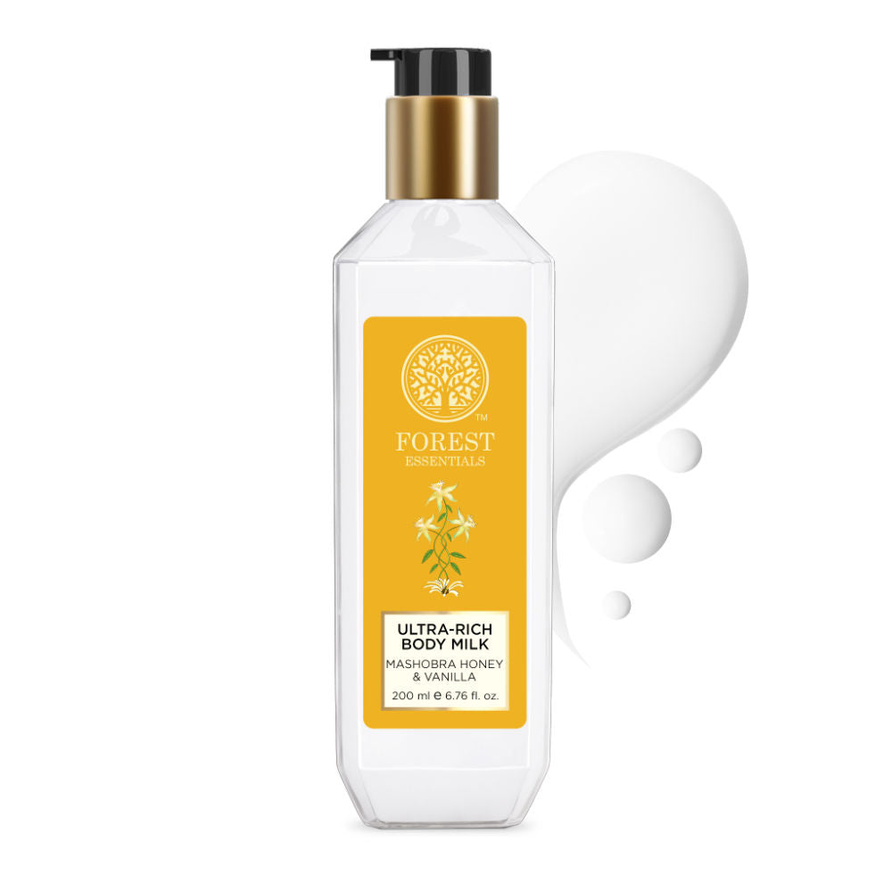 Forest Essentials Ultra Rich Body Milk - Mashobra Honey & Vanilla, 200ml