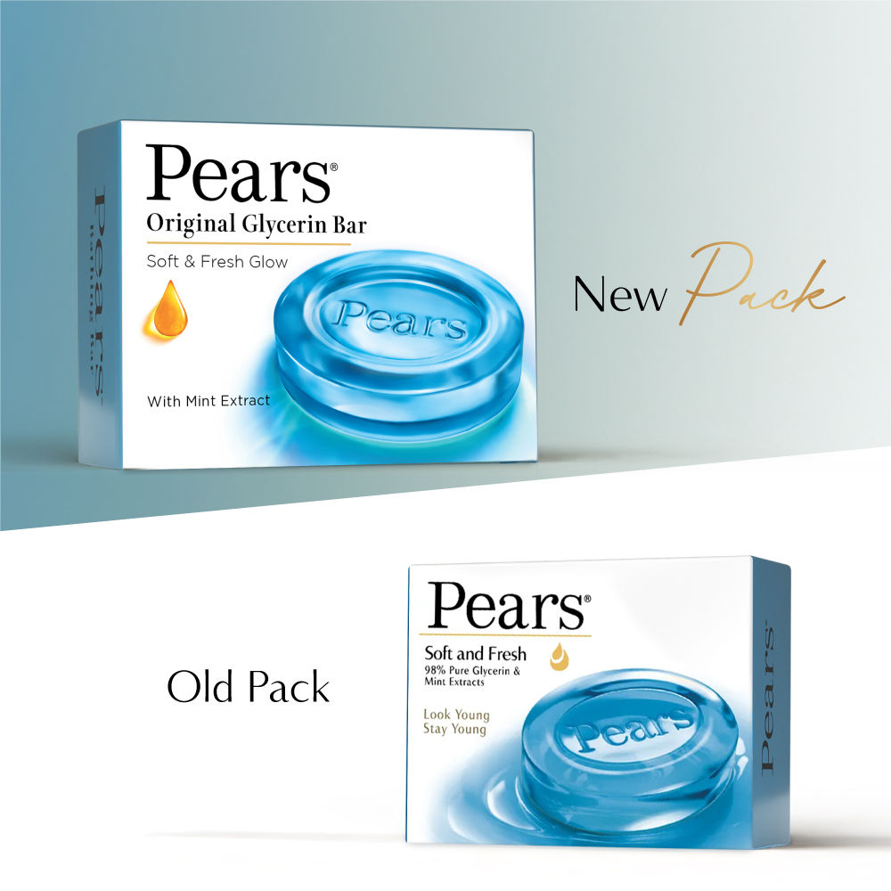 Pears Soft and Fresh Soap Bar Glycerin and Mint Body Soaps (Pack of 4), 125g Each Buy at Indicrest Image 7