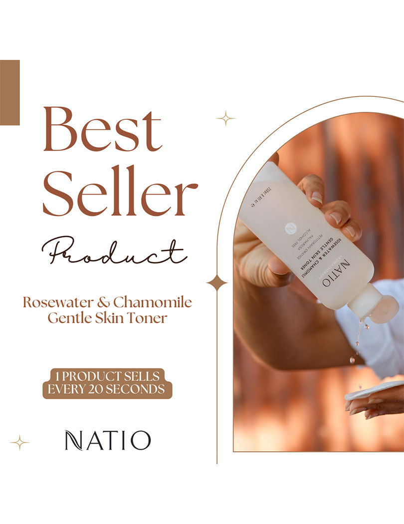 Natio Aromatherapy Rosewater And Chamomile Gentle Skin Toner, 250ml