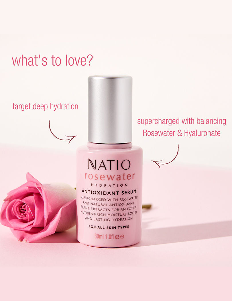 Natio Rosewater Hydration Antioxidant Serum, 30ml