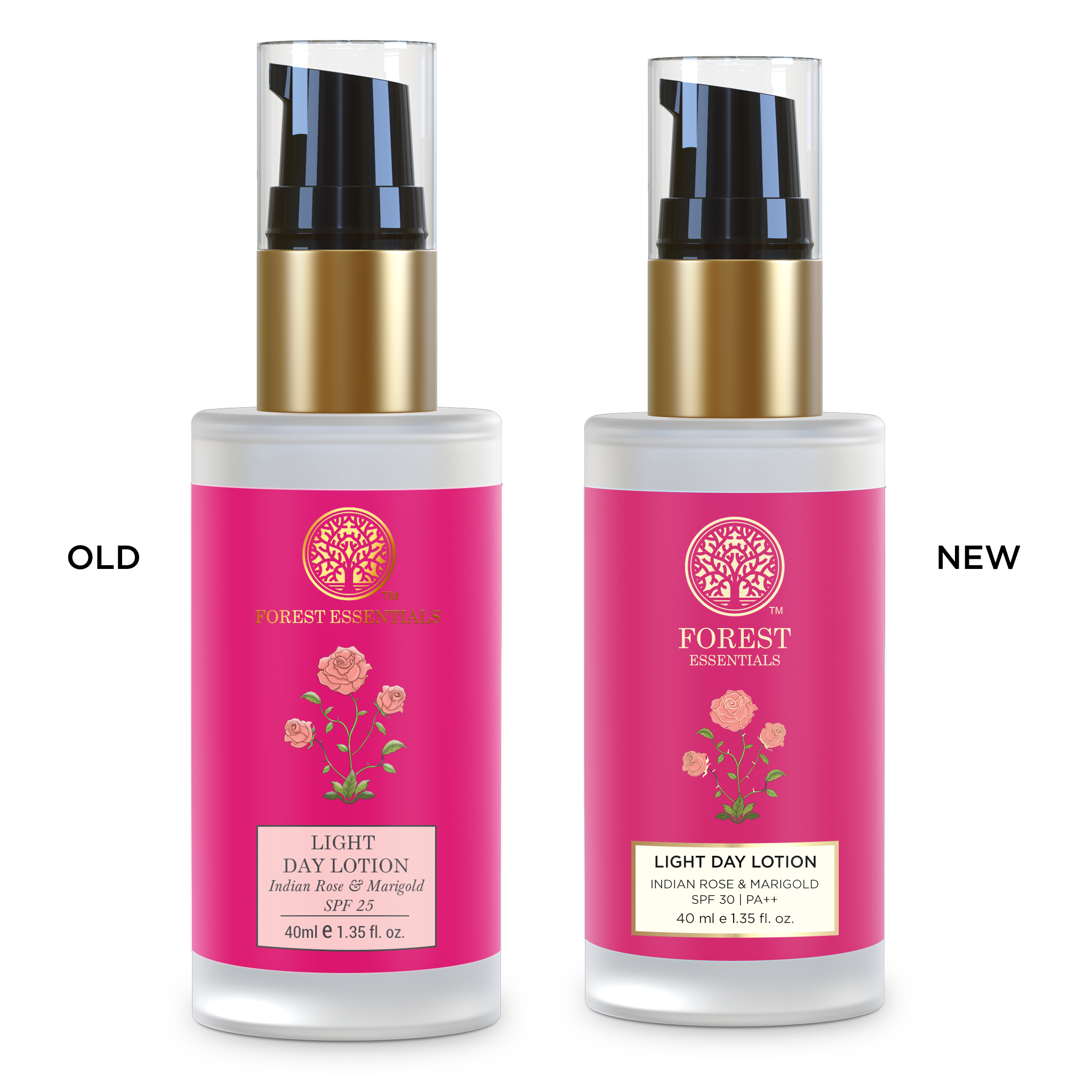 Forest Essentials Light Day Lotion Indian Rose & Marigold With SPF 30 Daily Moisturiser For Dry Skin, 40ml
