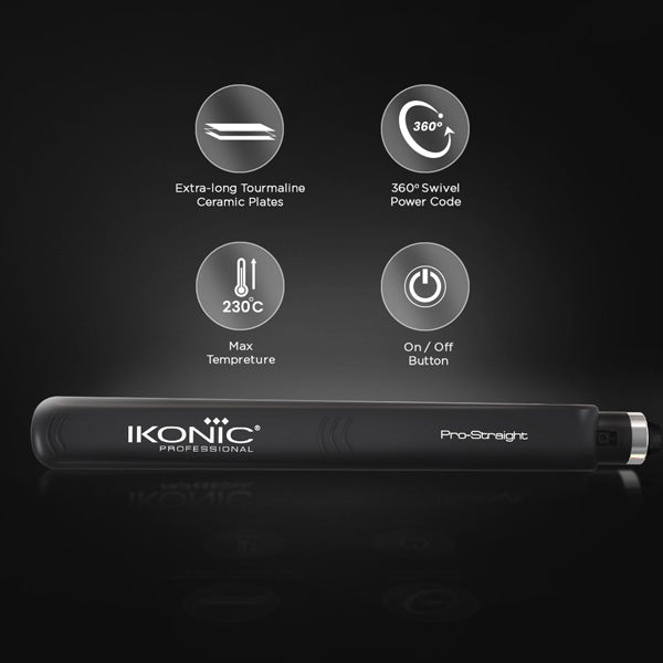 Ikonic Professional Pro Straight Black Hair Straightener Buy at Indicrest Image 5