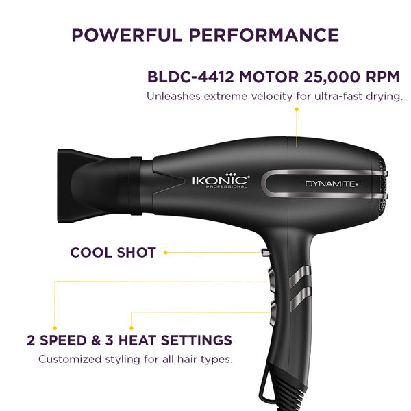 Ikonic Professional Dynamite+ Hair Dryer Buy at Indicrest Image 3