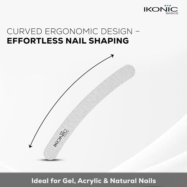 Ikonic Basics 7" Banana Shaped Nail Emery File IKB-720K Buy at Indicrest Image 4