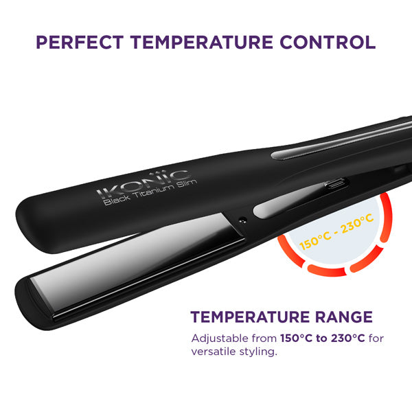 Ikonic Professional Black Titanium Slim 3.0 Hair Straightener Buy at Indicrest Image 3
