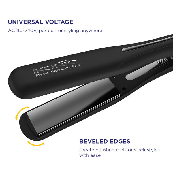 Ikonic Professional Black Titanium Pro Hair Straightener Buy at Indicrest Image 5