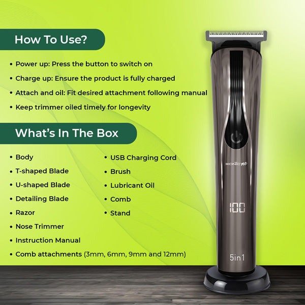 Ikonic Me 5 in 1 Express Groomer Trimmer Buy at Indicrest Image 8