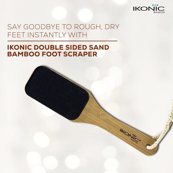 Ikonic Basics Sided Sand Bamboo Foot Scraper IKB-758C Buy at Indicrest Image 3