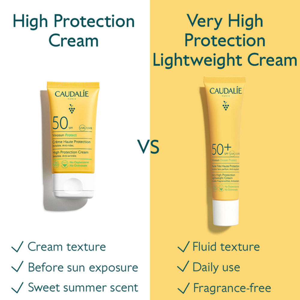 Caudalie Vinosun Sunscreen Very High Protection Lightweight Cream SPF 50+, 40ml
