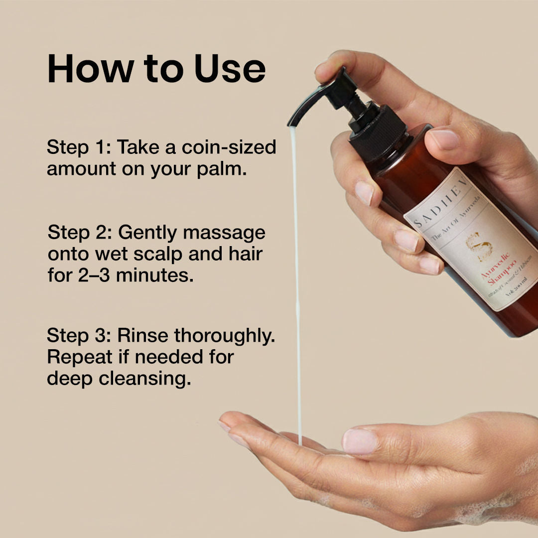 Sadhev Ayurvedic Shampoo - Coconut & Hibiscus, 200ml
