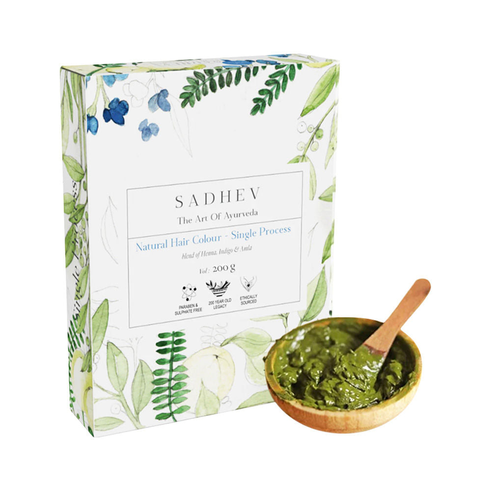 Sadhev Ayurvedic Hair Colour - Single Process, 200gm, Buy from Indicrest