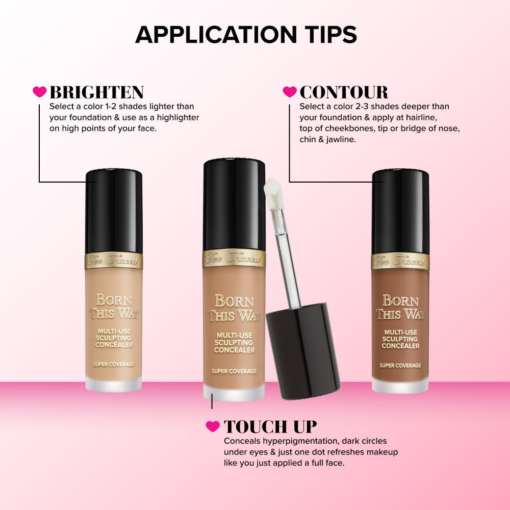 Too Faced Born This Way Super Coverage Mini Concealer - Light Beige, 2ml