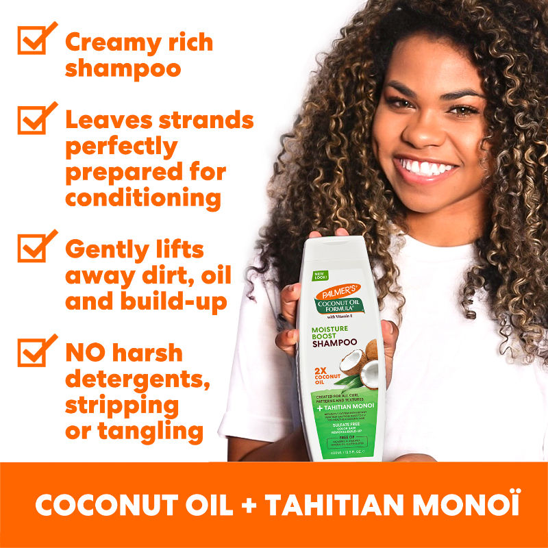 Palmer's Coconut Oil Shampoo For Moisture Boost Of Hair, 400ml Buy at Indicrest Image 3