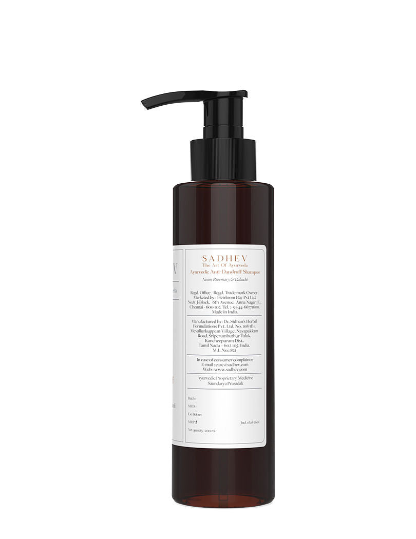 SADHEV Ayurvedic Anti-Dandruff Shampoo, 200ml