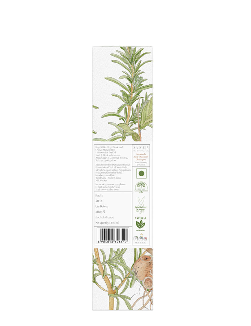 SADHEV Ayurvedic Anti-Dandruff Shampoo, 200ml