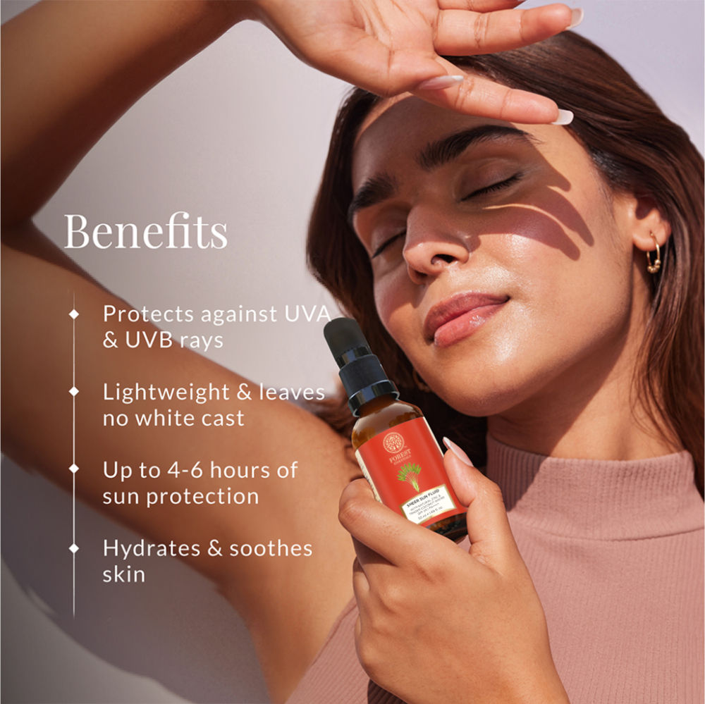 Forest Essentials Sheer Sun Fluid Sunscreen SPF 50 PA++++, 50ml