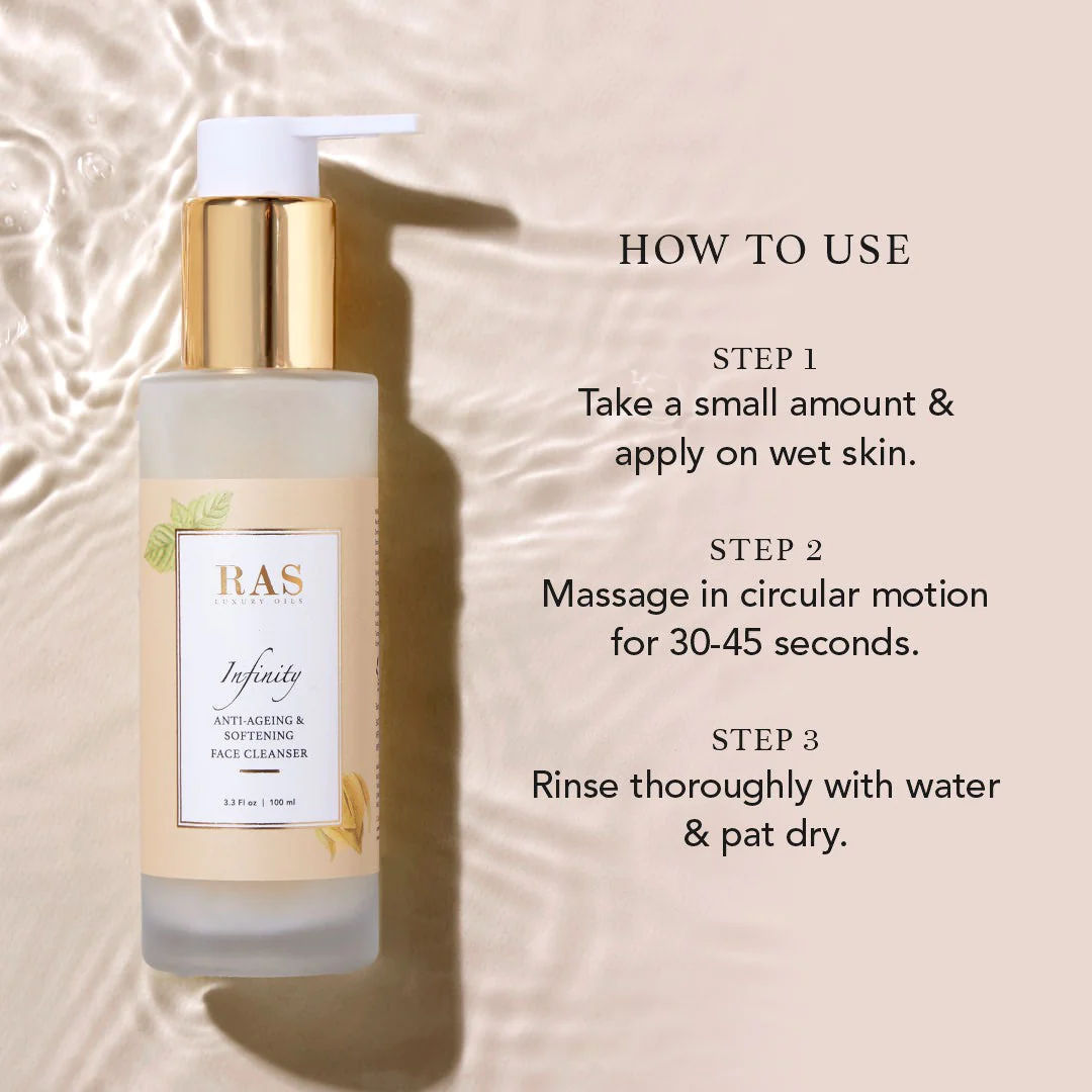 RAS Luxury Oils Infinity Anti Ageing Creme Face Wash Cleanser, 50ml