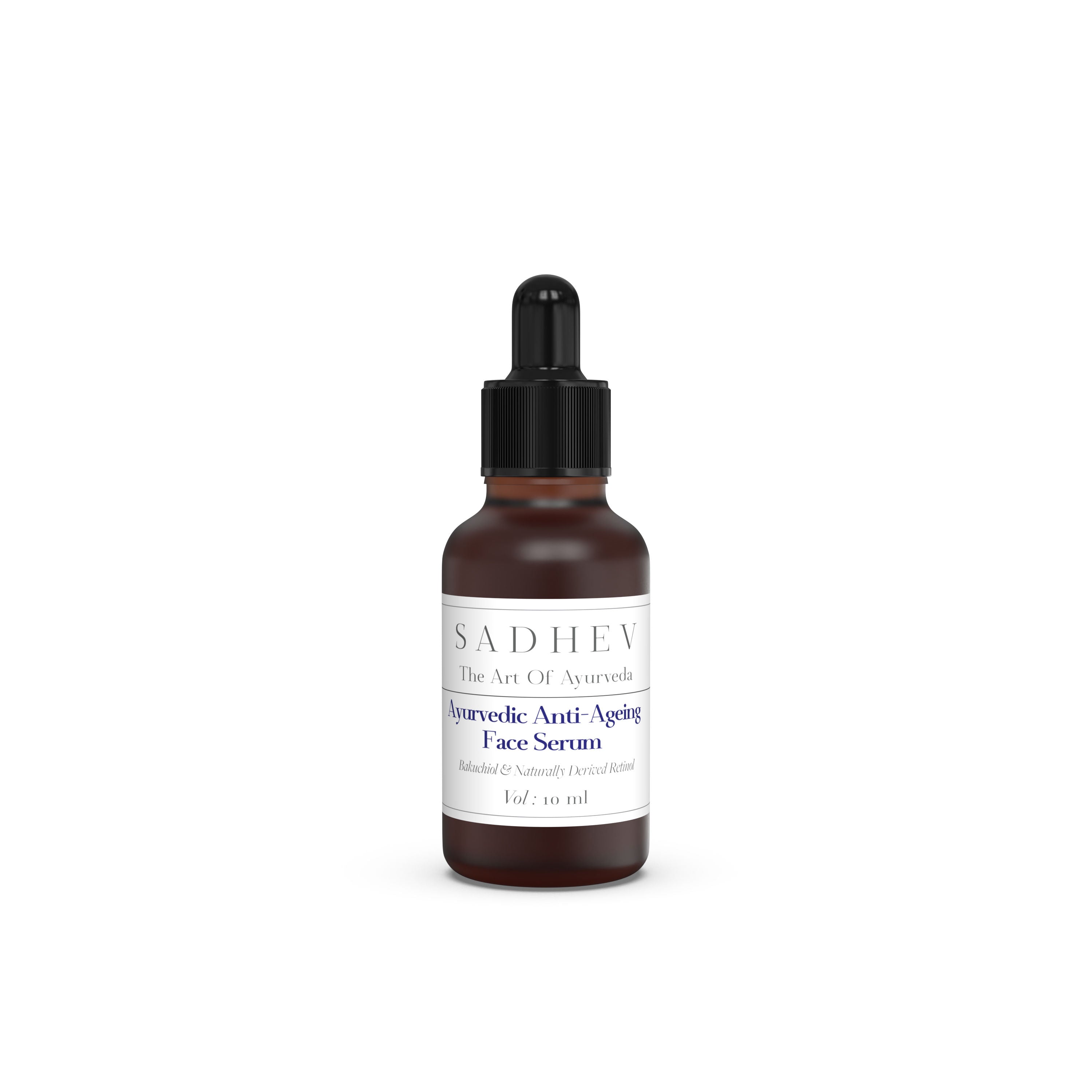 SADHEV Ayurvedic Anti-Ageing Face Serum with Bakuchiol & turally Derived Retinol, 10ml, Buy from Indicrest