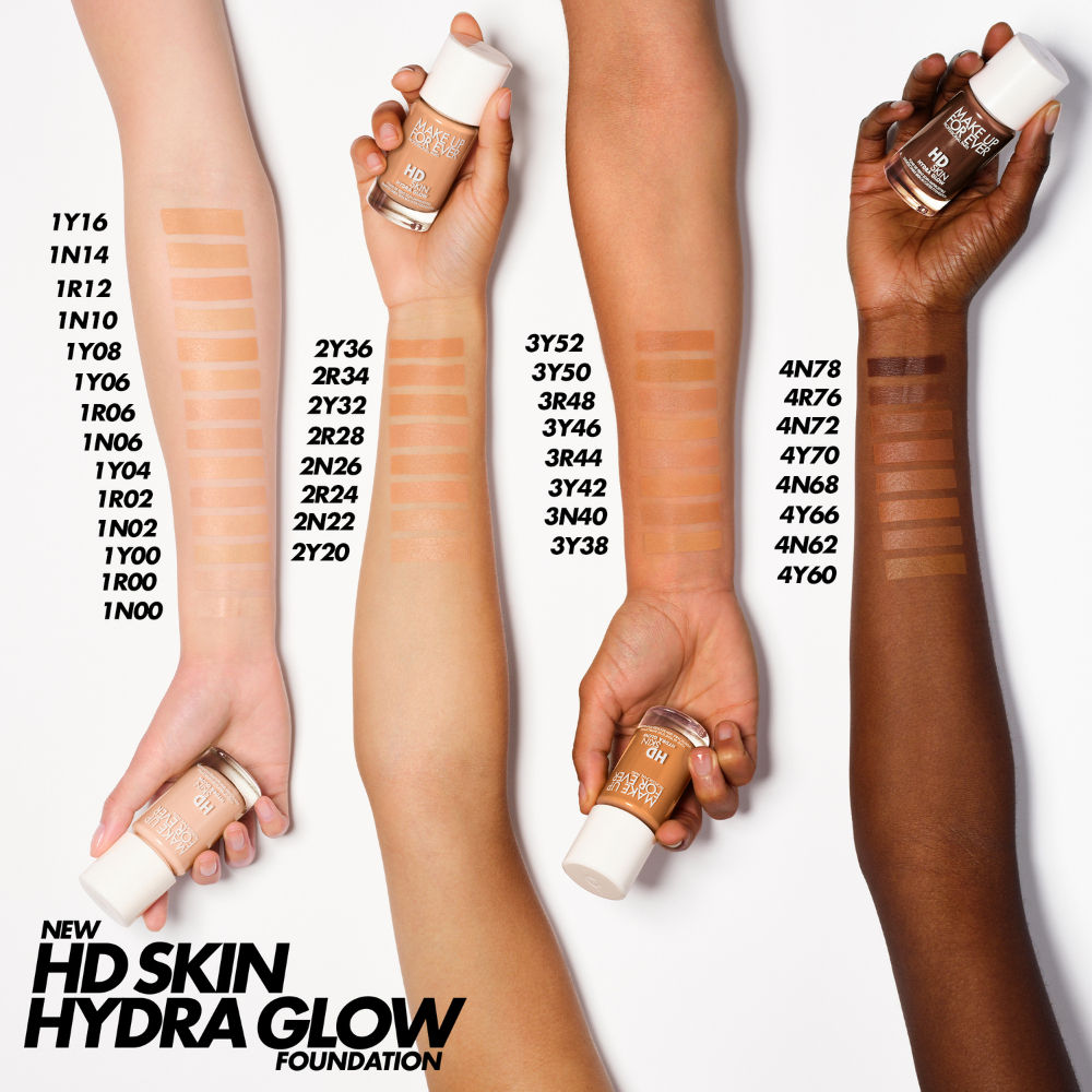 MAKE UP FOR EVER Hd Skin Hydra Glow Foundation - 2n22 - Nude, 145g