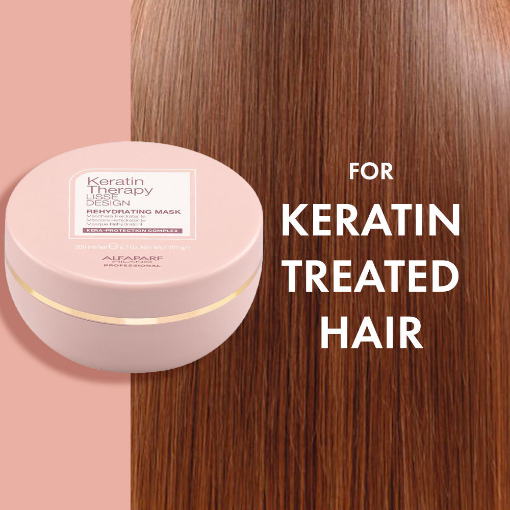 ALFAPARF MILANO Keratin Therapy Hydrating Mask for Hairfall Repair, Dry & Frizzy Hair, 200ml