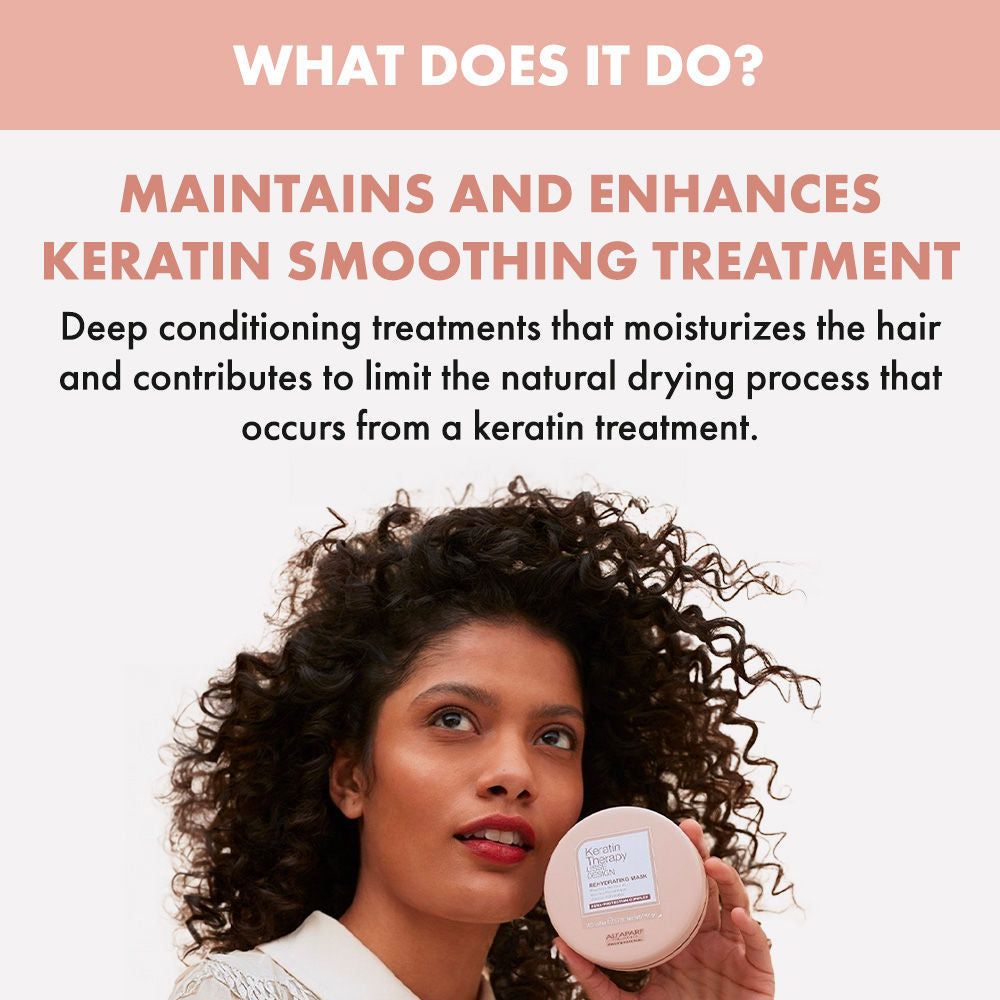 ALFAPARF MILANO Keratin Therapy Hydrating Mask for Hairfall Repair, Dry & Frizzy Hair, 200ml
