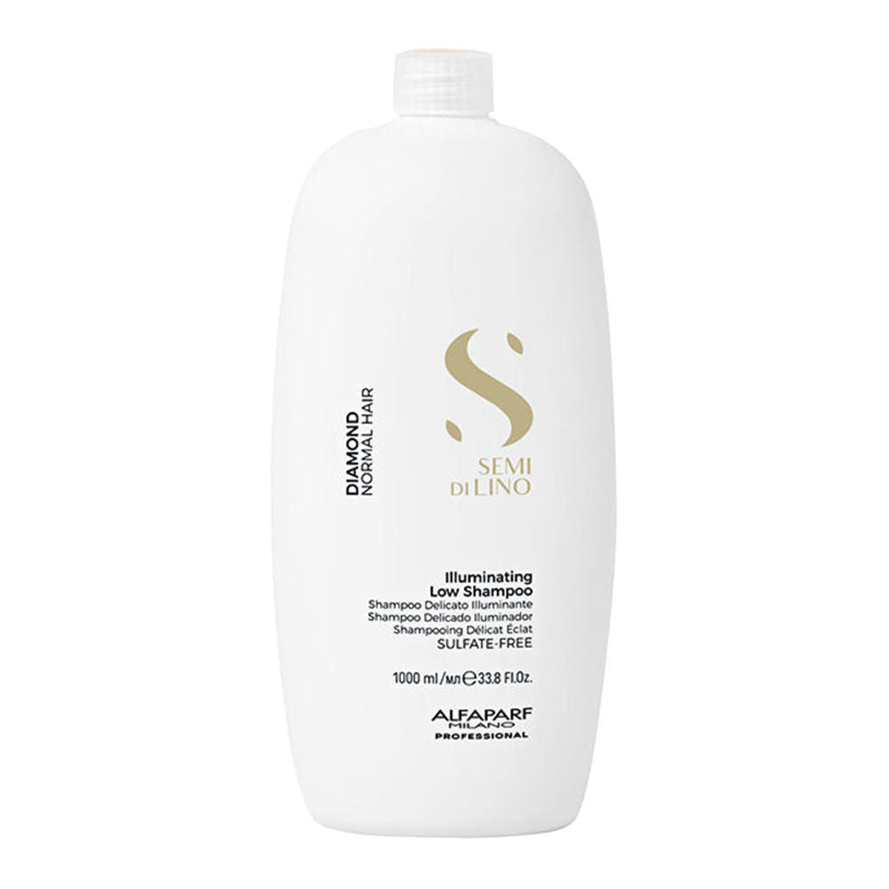 ALFAPARF MILANO Diamond Shampoo With Linseed Extract For Glossy Hair, Shine & Moisture, Sulfate Free, 1000ml